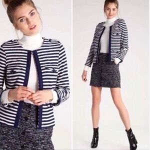 Banana Republic Striped Blazer in Navy and White